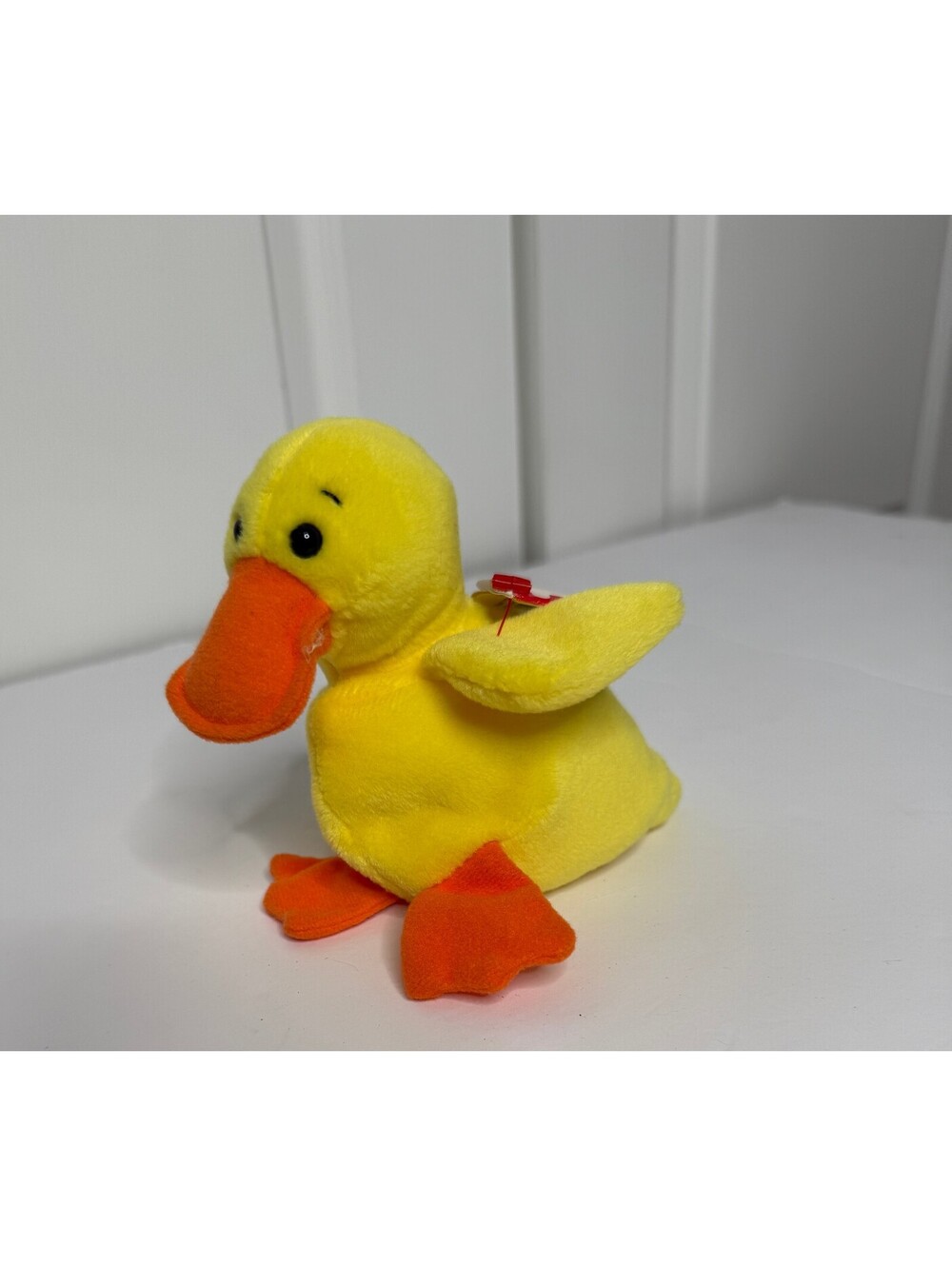 Vintage Ty Beanie Baby Quackers Duck 1994 Yellow Plush With Tags